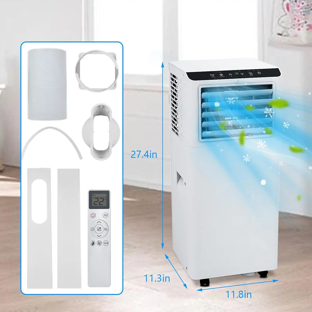 8000 BTU Portable Air Conditioners Portable AC Unit with Remote, Digital Display/24Hrs Timer Cools/Fan/Dehumidifier for Bedroom
