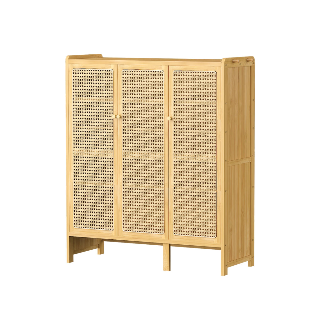 5 Tiers Bamboo Shoe Cabinet Freestanding Shoes Rack Organizer for Hallway Bedroom Entryway