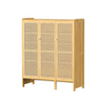 5 Tiers Bamboo Shoe Cabinet Freestanding Shoes Rack Organizer for Hallway Bedroom Entryway