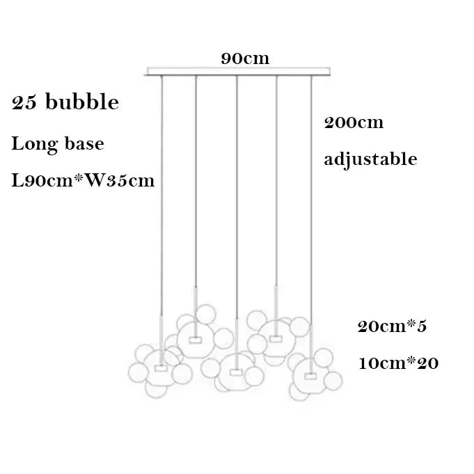 Postmodern Hanglamp Matglas Globes Eetkamer Iron Bubbles Ball Glass Light For  Foyer Kitchen Dinning Room Island Led Pendant