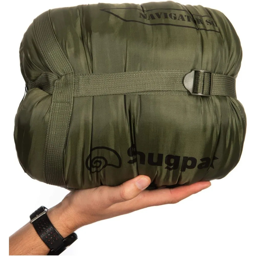 Military-Grade Navigator Sleeping Bag with Compression Sack for Outdoor Camping Adventures