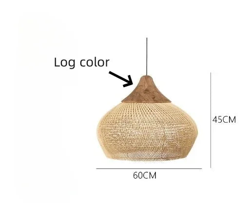 Designer Pendant Lamps Vintage Handmade Rattan Led Light Japanes Style Lighting for Kitchen Island Loft Dining Room