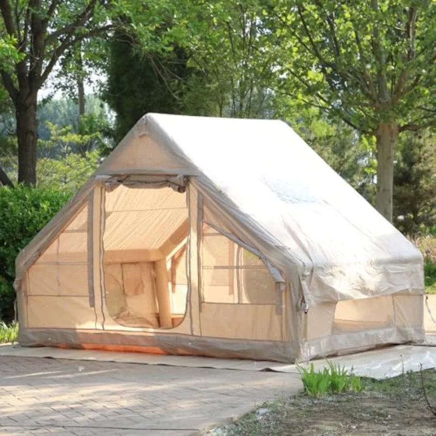 Inflatable Tent for Camping4/6 Person Blow Up Air Glamping Room Tent House with Stove