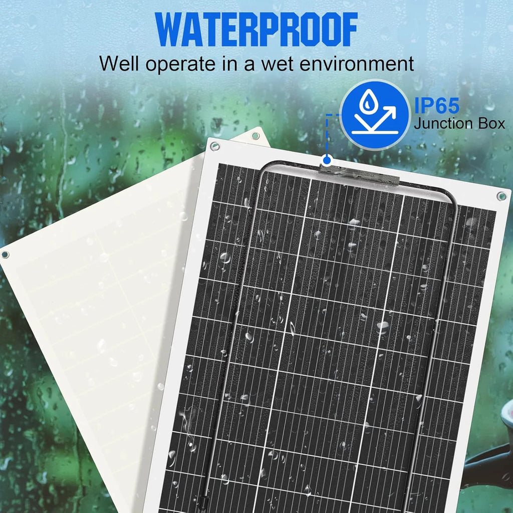 18V Solar Panels 125W 250W 375W 500W Flexible Solar Panel Mono Solar Cell For 12V/24V Battery Charger 1000W Home Kits RV Boat