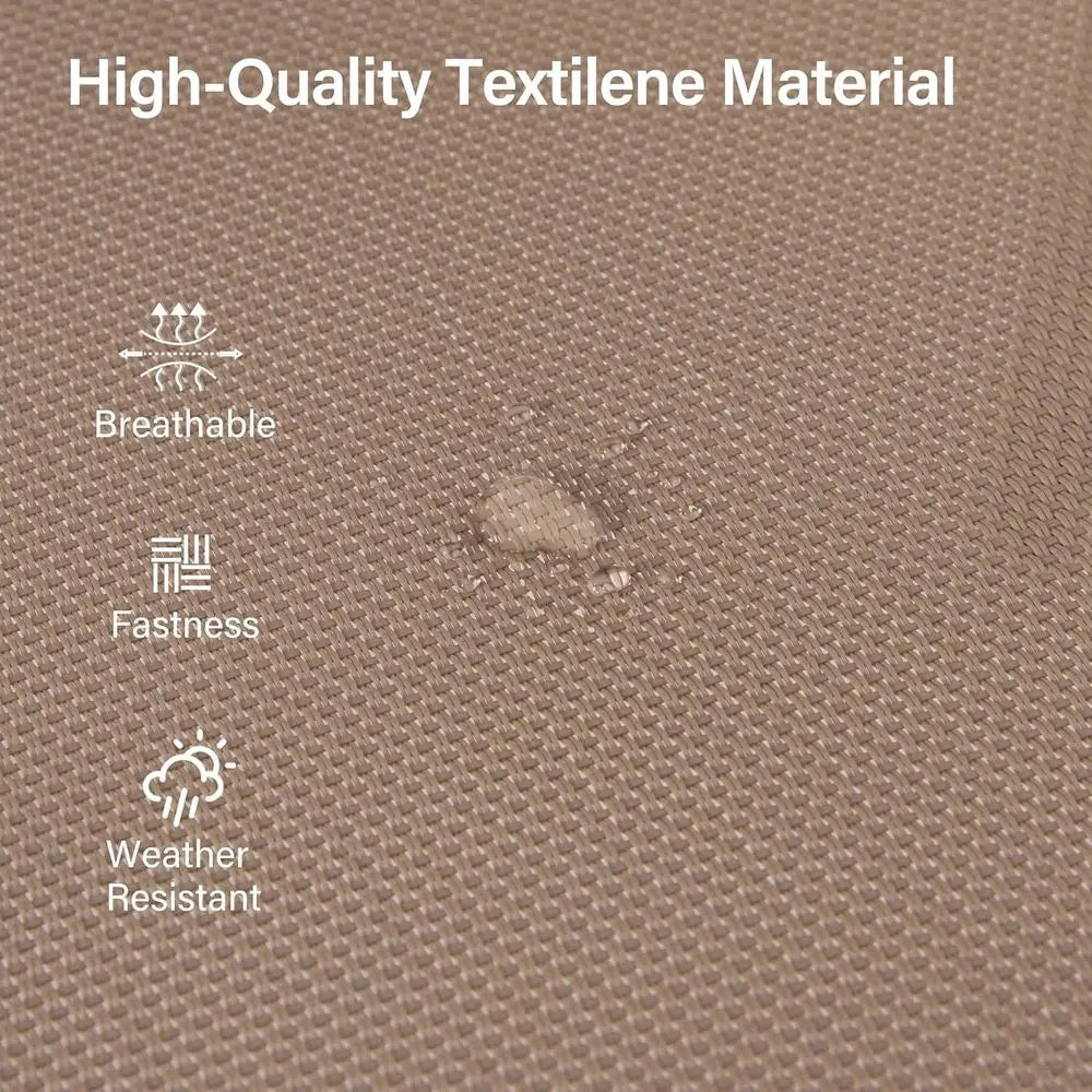 4-Piece Outdoor Dining Set with Textilene Chairs and Metal Slatted Table for Backyard, Garden, and Poolside