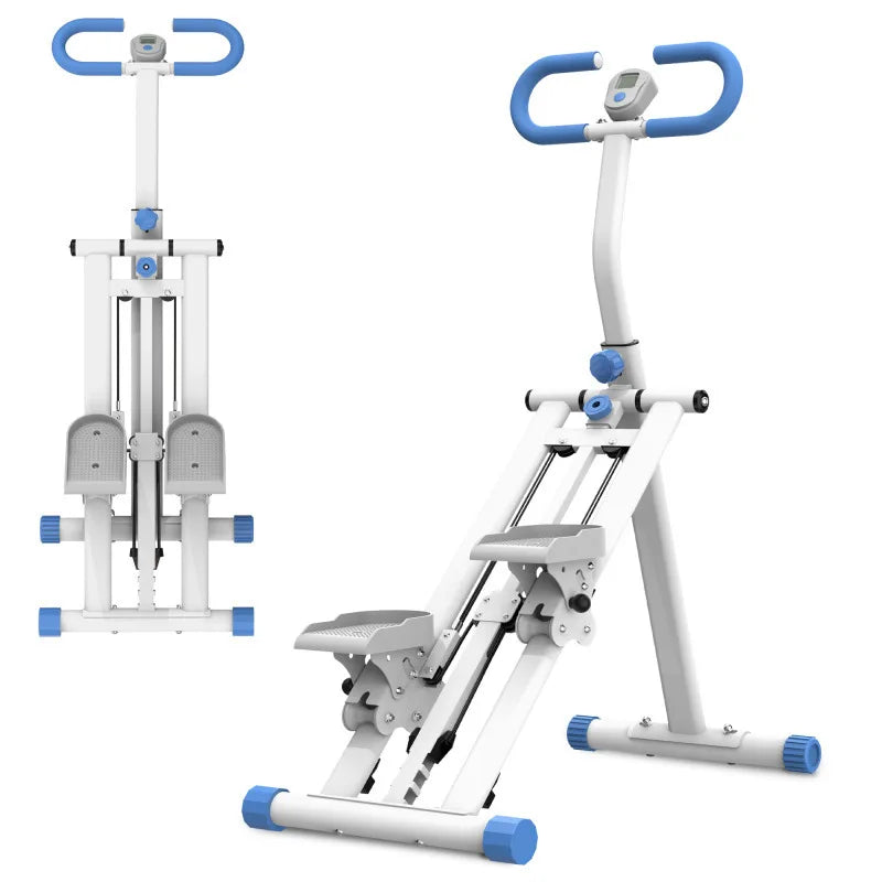 Stair Stepper With Resistance Home Upgrade Vertical Climber Workout Machine Climber Fitness Equipment Adjustable Handlebar Blue