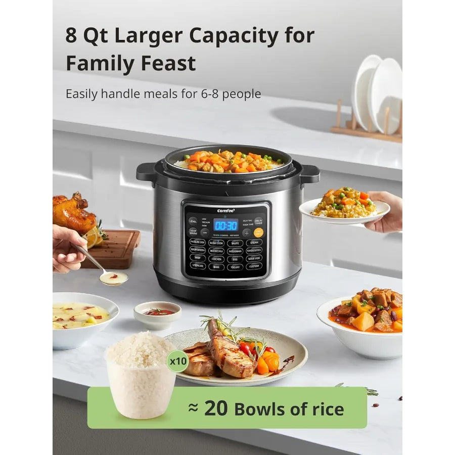 16in1 Electric Pressure Cooker Instant Multi Cooker with NonStick Pot for Home Use: Multifunctional Stainless Steel Cooking Sys