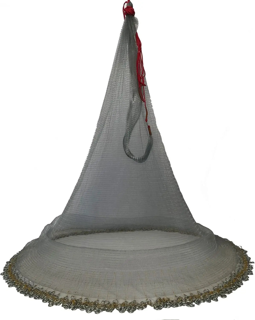 Heavy-Duty Saltwater Fishing Cast Net with Zinc Sinkers, 6ft/10ft Radius, 3/8in Mesh for Bait Trap