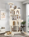 Heavy Duty Cat Trees for Large Cats, Sturdy 72in Maine Coon Cat Tree for Large 20 lbs+ Heavy DutyTower for Ad