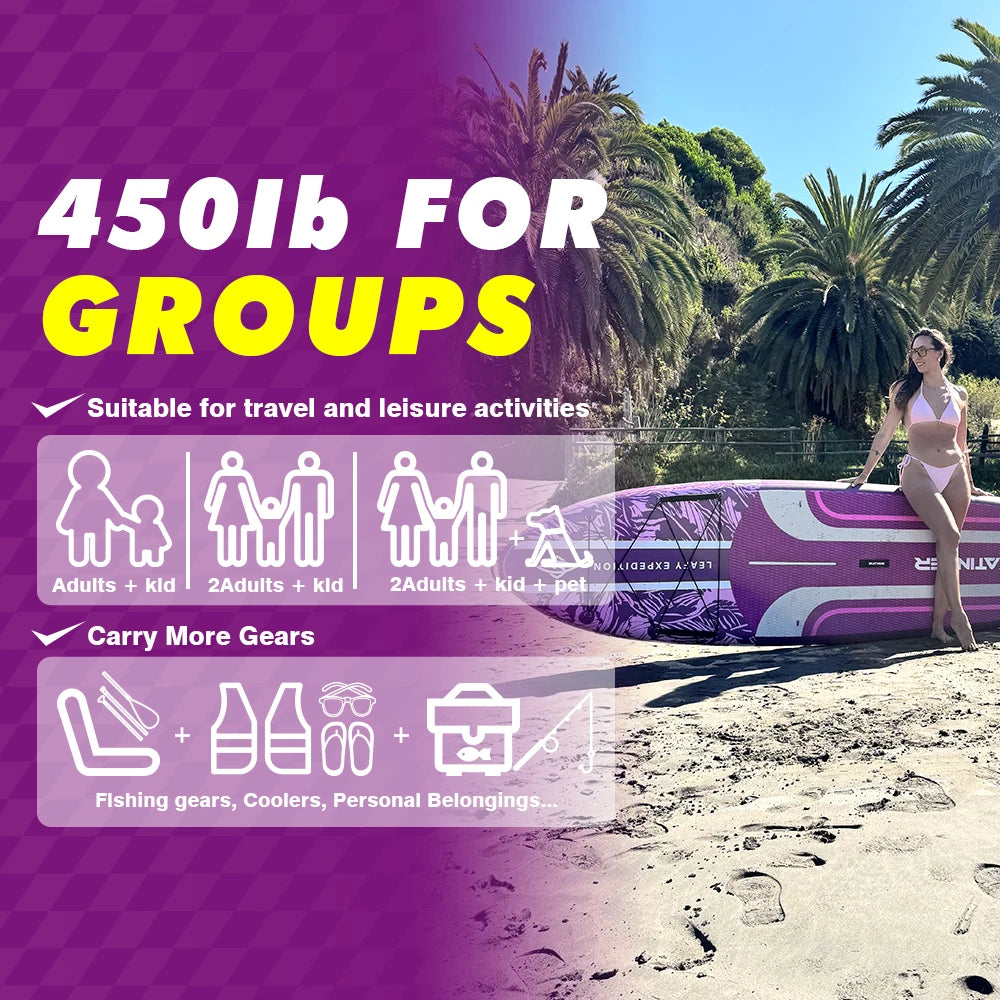 Skatinger 11'6'' X 35'' X 6'' Inflatable Paddle Board for Adults Paddle Gonflables Sup Board Prancha Paddle