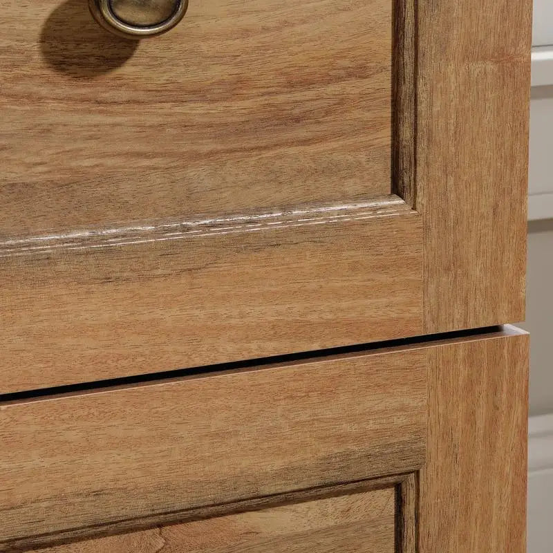 Lateral File Cabinet, Brown Finish, 2 Drawer, Durable, Office Storage Solution, Modern Design, Stylish Organization for Home or