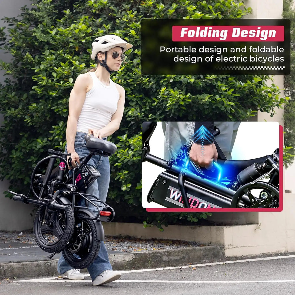 S14/S16 Electric Bike for Adults, 19/22 MPH, 28/50 Miles Range, 500W/750W Motor, Foldable, UL2849 Certified