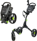 XDriveMax Golf Push Cart 3-Wheel With Umbrella Stand, Swivel Front Wheel Designed For Golf Clubs And Bags Enhanced Storage