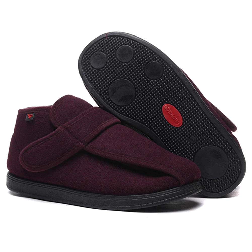 Extra Wide Diabetic Shoes with Adjustable Closure Slip-On Orthopedic Shoes Thermal Lightweight Edema Sneakers for Swollen Feet