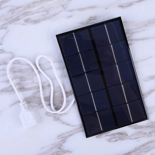 5W 5V Solar Cell Panel Polysilicon USB Photovoltaic Cells Solar Plate for 3-5V Battery/Phone Charging for Outdoor Camping