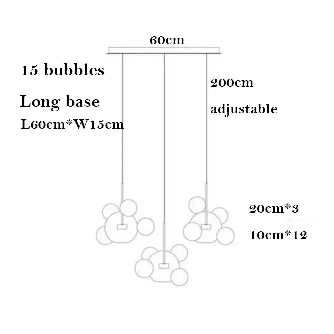 Postmodern Hanglamp Matglas Globes Eetkamer Iron Bubbles Ball Glass Light For  Foyer Kitchen Dinning Room Island Led Pendant