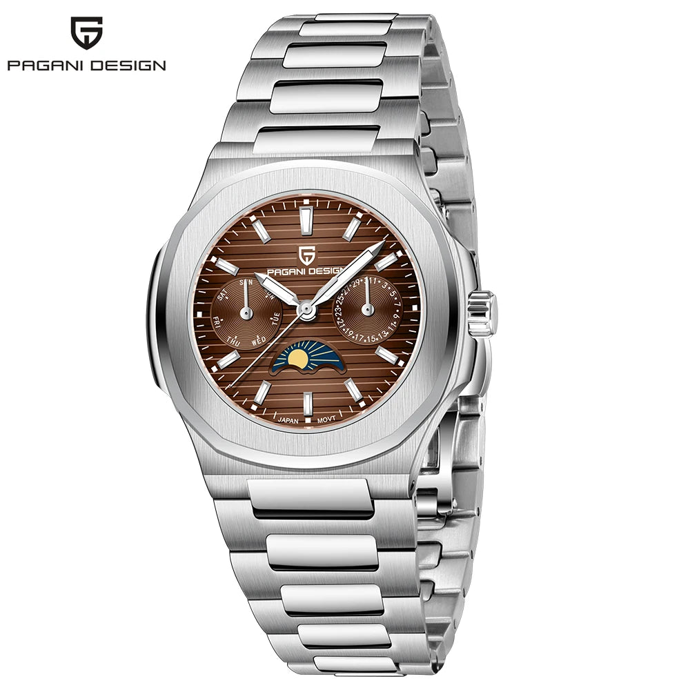 2026 New PAGANI DESIGN fashion Mens Quartz Watches Luxury Date Week Wrist Watch For Men Stainless Steel Waterproof Sports Clock