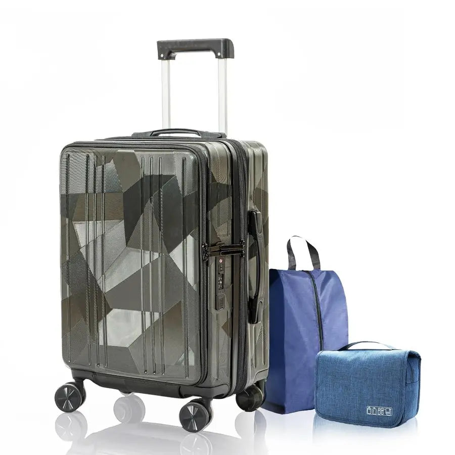 inch Carry On Luggage Expandable Top Opening Clamshell Opening, TSA Approved Carry On Luggage Hard Shell Suitcases, Lightweight