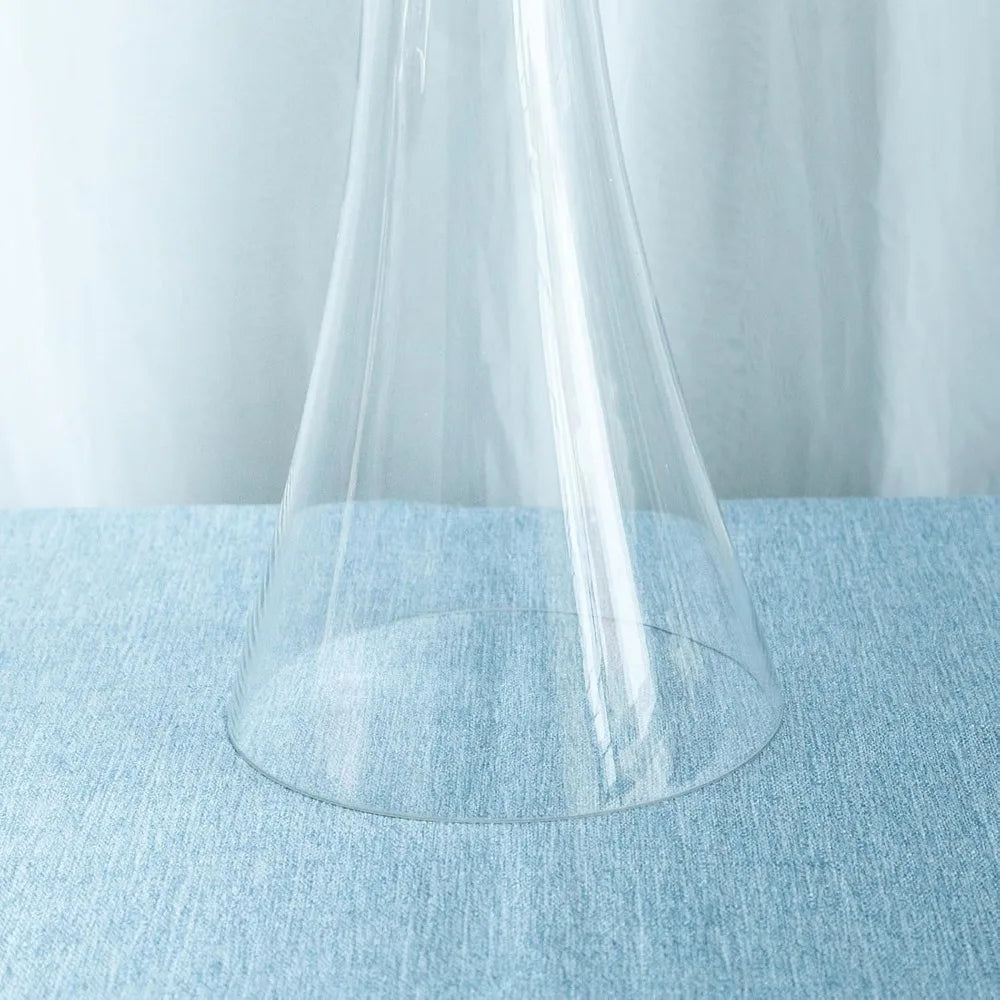 24-Piece Tall Clear Reversible Trumpet Vases for Weddings - Elegant Decoration Set