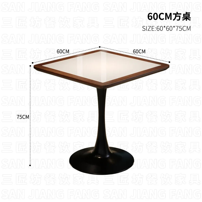 Retro Western Restaurant Bar Commercial Dining Table and Chair Combination Restaurant Solid Wood Table Chair Commercial