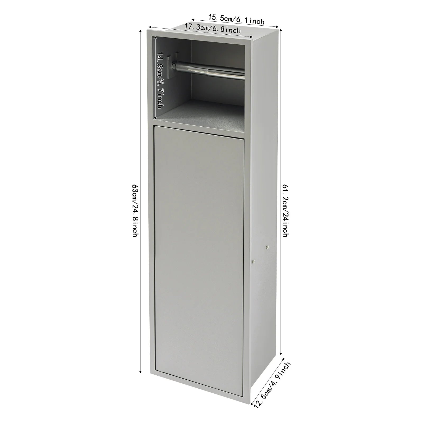 4 Layers Bathroom Niche Recessed Toilet Paper Niche Stainless Steel Bathroom Niche w/ Toilet Paper Holder