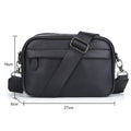 Business Men Casual Shoulder Bag Small Square Plaid Designer Crossbody Bags PU Leather Messenger Bag Fashion Travel Handbags