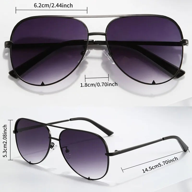 European And American Retro Style Double Beam Toad Mirror Men and Women Metal Sunglasses,European And American