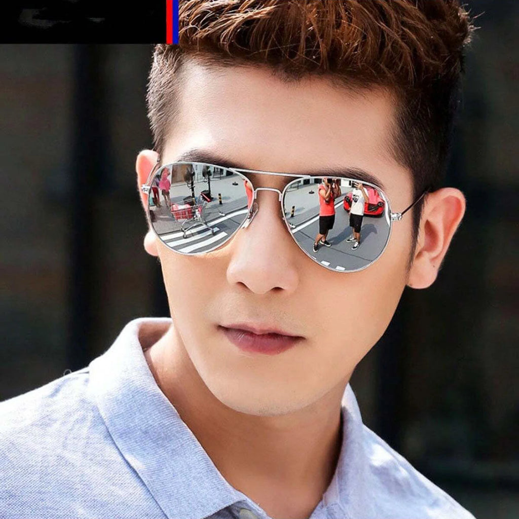 Ready Stock M'sia Original Men Sunglasses UV400 for Travel, Driving, Fashion Aviator Alloy Frame