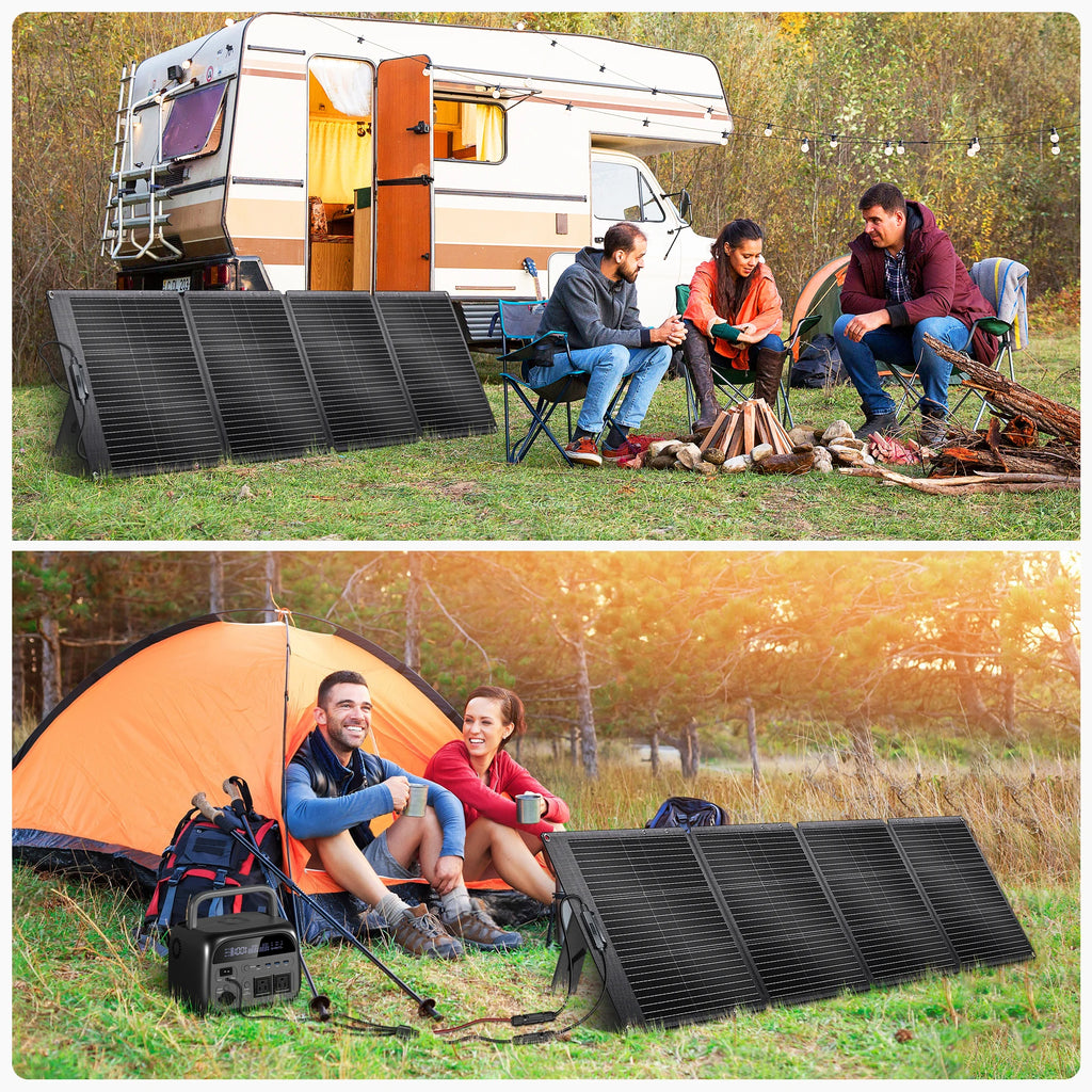 CTOLITY SPC200 ETFE Flexible Solar Panel Camping 200W Portable Folding Solar Panel Charger 23.7% Efficience Travel&Phone&Boat&RV