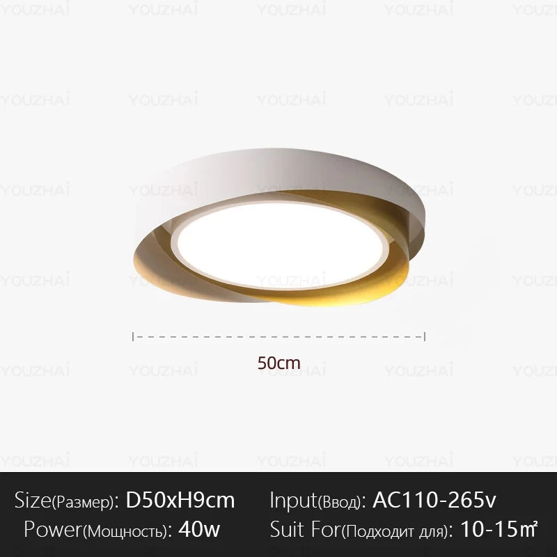 Italian minimalist bedroom light ceiling light study modern minimalist creative circular light fixture master bedroom light