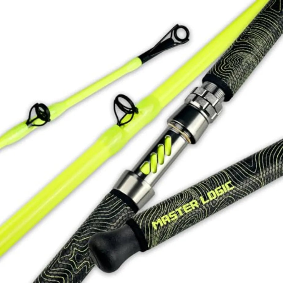 1 Piece 7' Glow with Black Light Monster Catfishing Casting Rod for Heavy Duty Fishing in Dark Waters Medium Power Rod with Enh