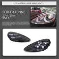 Car Accessories For Porsche Cayenne Headlights 2011-2017 958 LED Laser Matrix Head Lamps Upgrade 2024 Style