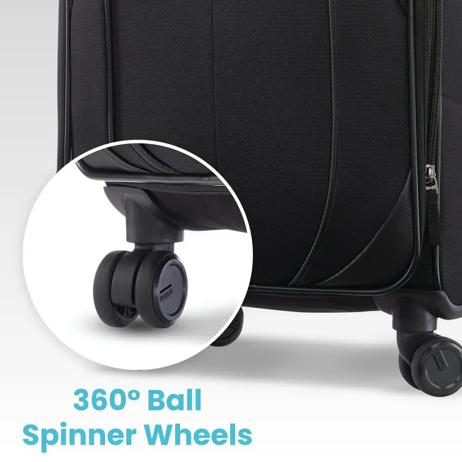 KIX 2.0 Expandable Softside Luggage with Spinner Wheels, 20 SPINNER, BLACK