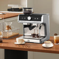 Semi-Automatic Espresso Machine 1450W Power 20 Bar Pressure 30 Grind Settings Fast Heat-Up Milk Frother Steam Wand for Home
