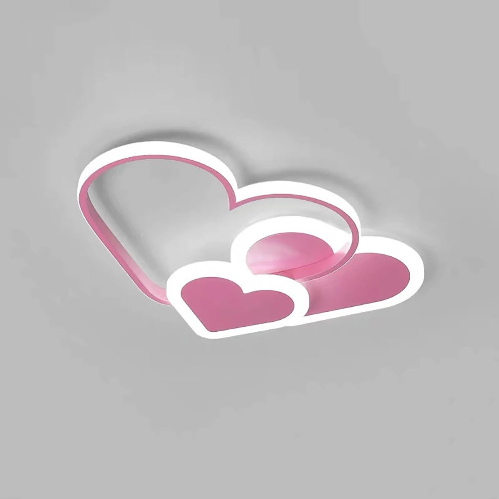 LED Ceiling Spotlight Heart Shaped Light Girl Lamp For Children Room  W/Remote Average Life 30000 Hours
