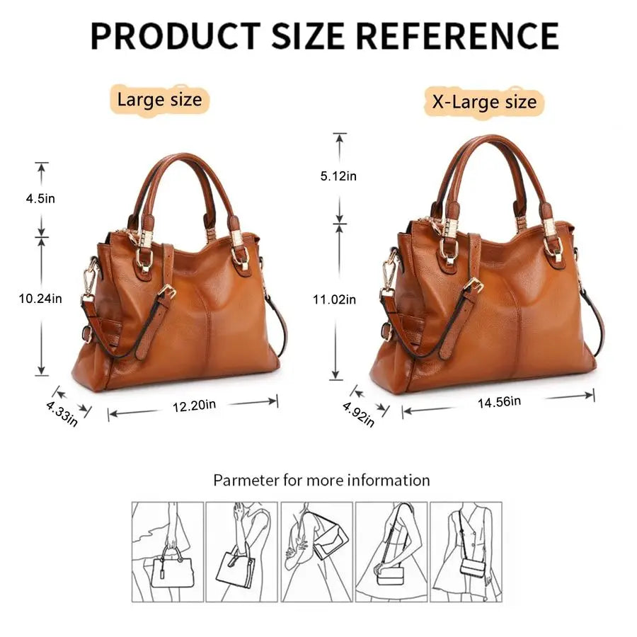 Women Genuine Leather Purses and Handbags Satchel Tote Shoulder Bag