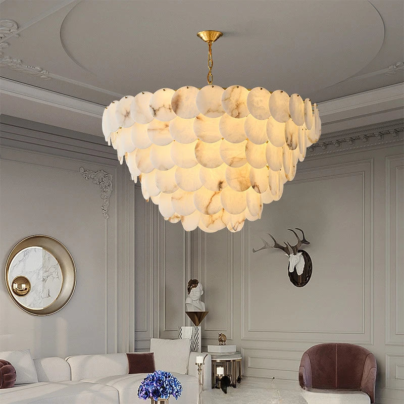 Modern Natural Marble Living Room Chandeliers For Kitchen Island Pendant Lamps Dinning Room Bedroom Indoor Decor Lustre Fixtures