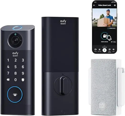 Video Smart Lock S330, 3-in-1 Camera+Doorbell+Fingerprint Keyless Entry Door Lock, Smart Wi-Fi Deadbolt for Front Door, App Rem