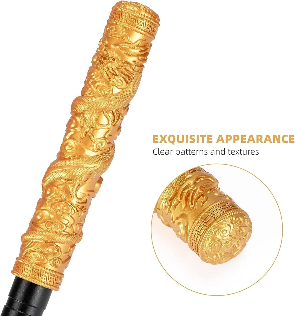 Tactical Hiking Stick, 53' Trekking Poles with Black Myth Wukong Handle, Aluminum Alloy Walking Stick for Hiking & Cosplay