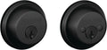 High-Security Deadbolt Lock, Keyed Both Sides, Matte Black Finish for Exterior Doors