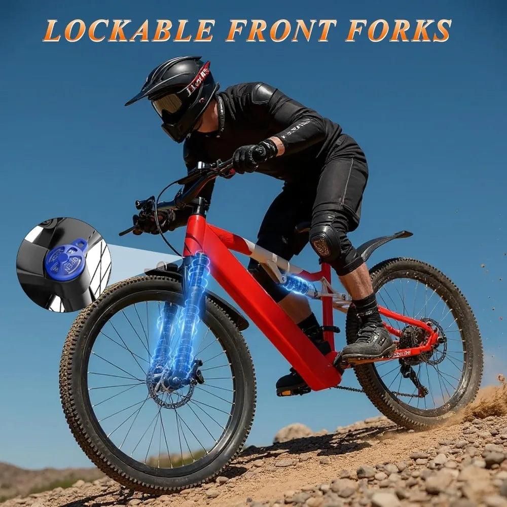 26" Electric Bike for Adult, Peak 1500W Brushless Motor Mountain E Bike, 34.4MPH Top Speed Ebike, 21 Speed, Up to 40 Miles