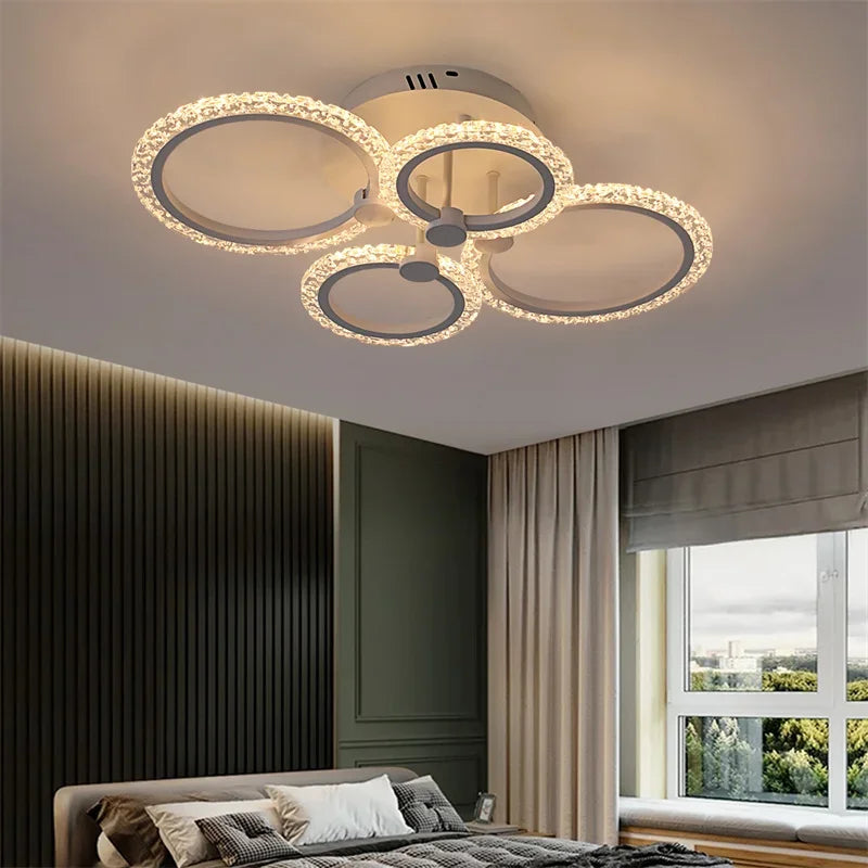 Acylic Led Ceiling Light Modern Dining Living Room Decoration Ceiling Lamp Chandelier Indoor Pendant Lustre Bedroom Home Fixture