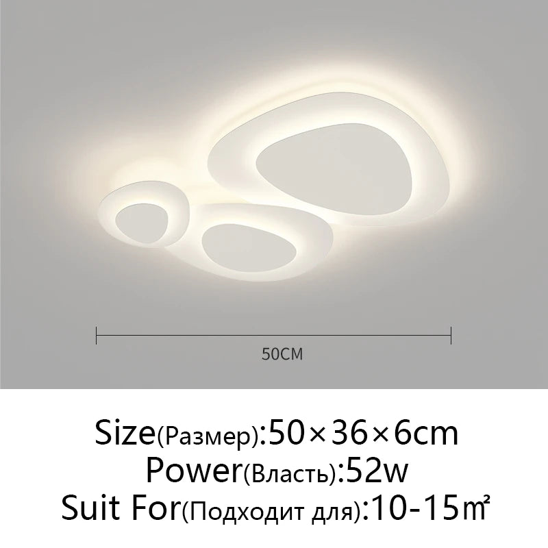 Modern and Simple White LED Ceiling Lamp Milk White Wind Living Room Dining Room Lamp Bedroom Kitchen Ceiling Lamp Indoor Lighti