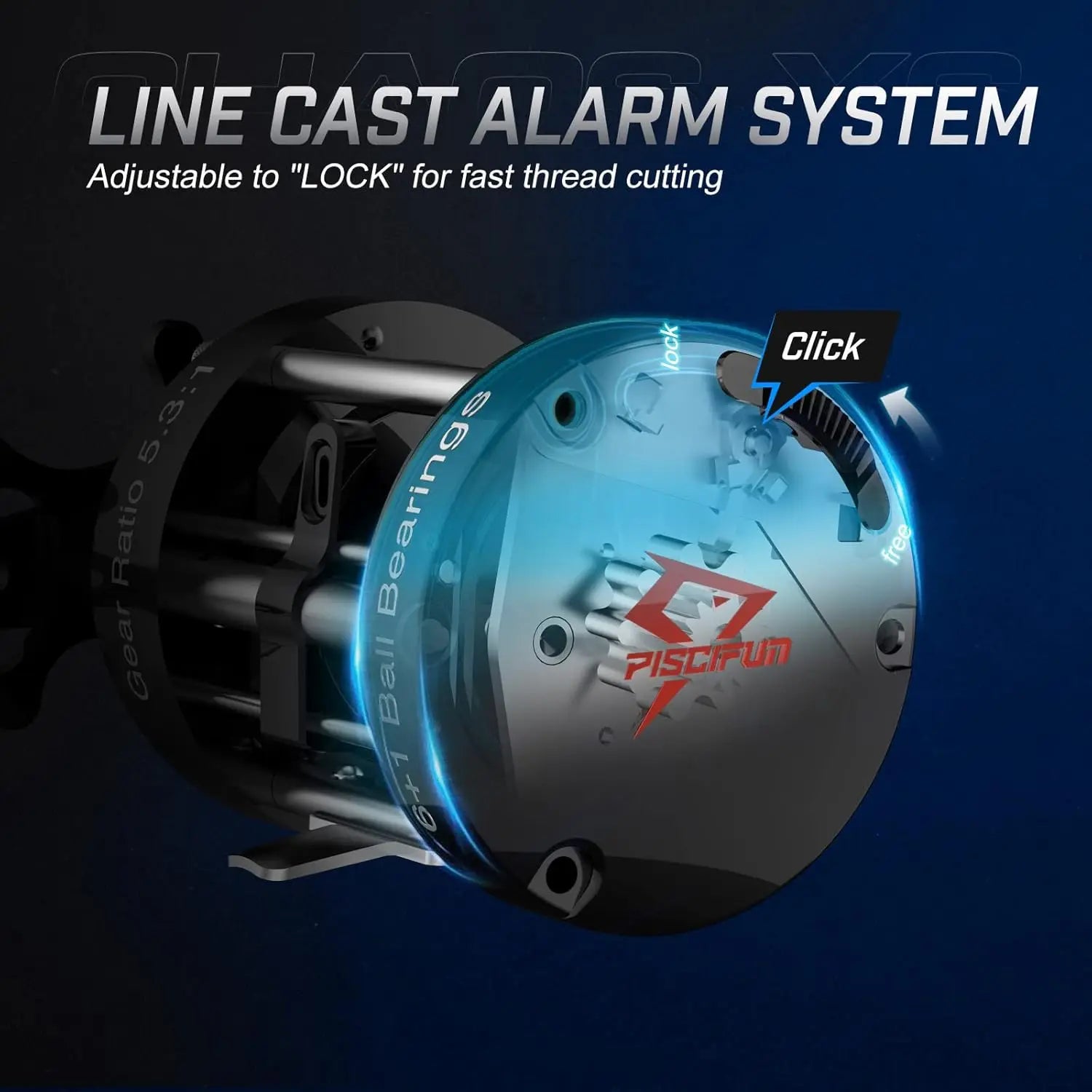 High-Performance Round Baitcasting Reel with Metal Body, Smooth Casting for Saltwater and Freshwater Fishing