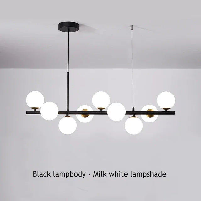 Modern Glass Ball Ceiling Chandelier for Table Dining Living Room Kitchen Island Pendant Lamp Home Decor Indoor Lighting Fixture