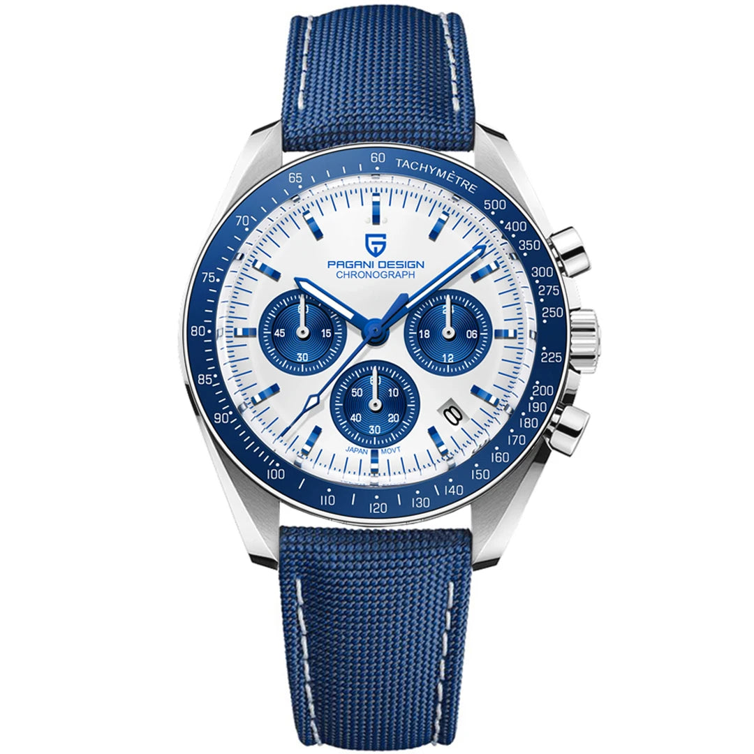 PAGANI DESIGN 2025 New Saturn Men's Watches Top Luxury Quartz Watch Men Light Tan Chronograph AR Sapphire crystal Wristwatch Men