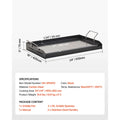 SucceBuy Stainless Steel Griddle Universal Flat Top Rectangular Plate Gas Grill Griddle for BBQ Family Cookware for Camping Part