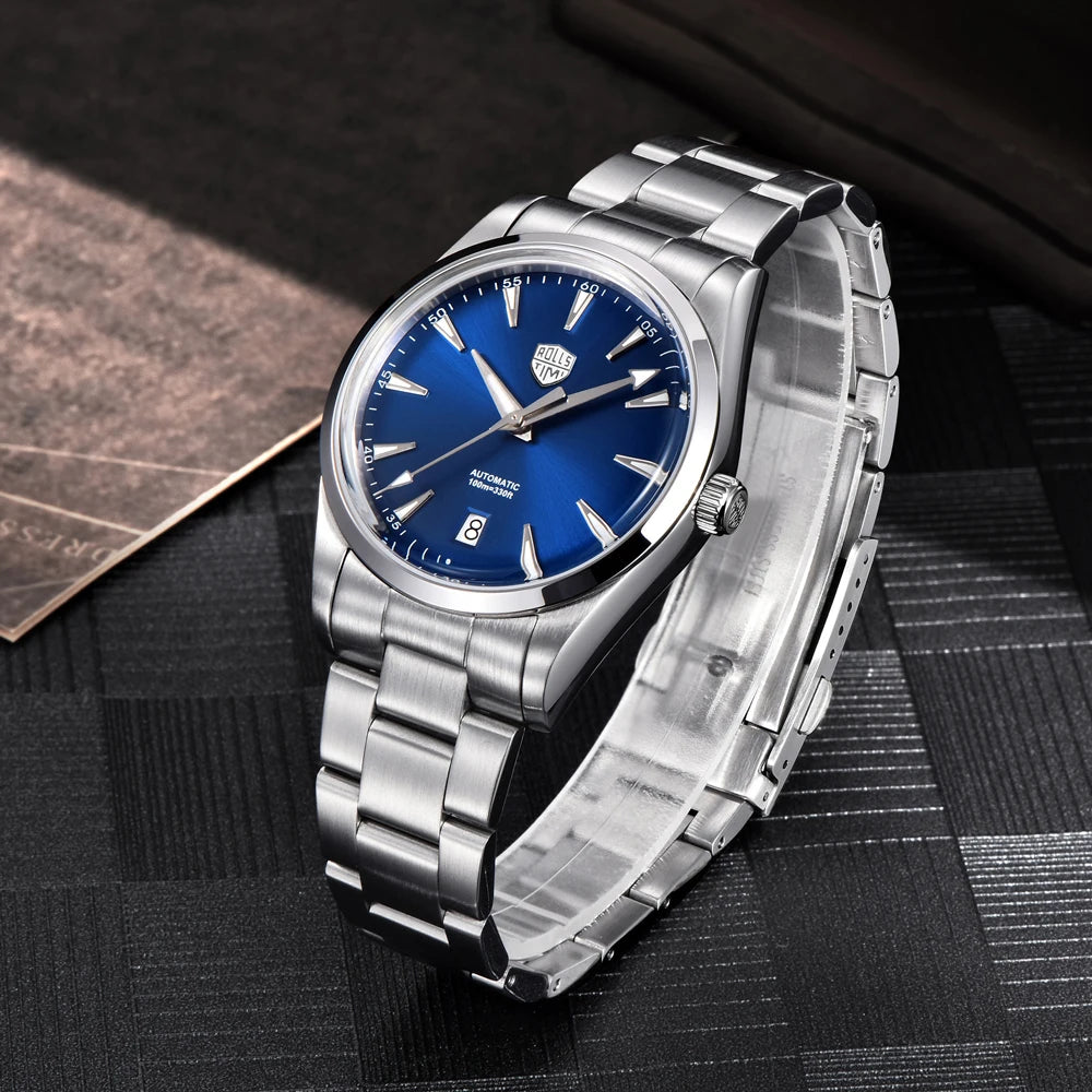 2025 New RollsTimi Men's Watches Top Luxury NH35 Mechanical Wristwatches Automatic Watch For Men AR Sapphire Waterproof Sports