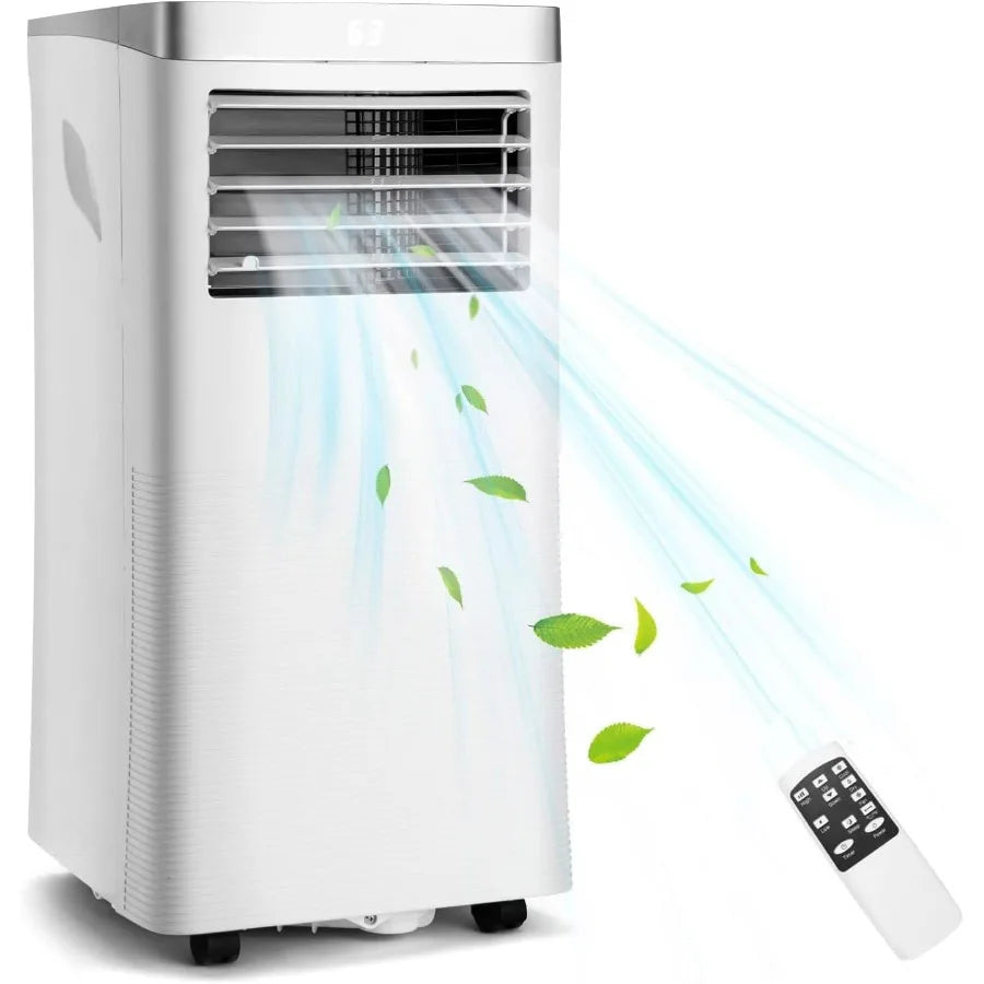 Portable Air Conditioners 8000 BTU AC Cooling Unit with Fan Dehumidifier Remote Control 24H Timer Window Kit Standing AC for Be