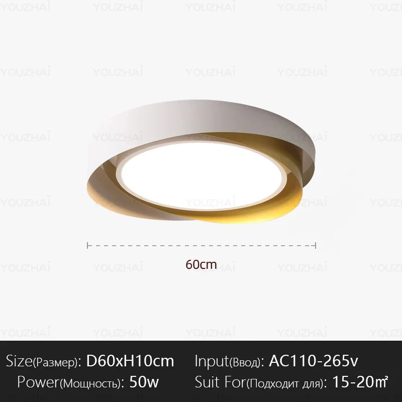 Italian minimalist bedroom light ceiling light study modern minimalist creative circular light fixture master bedroom light